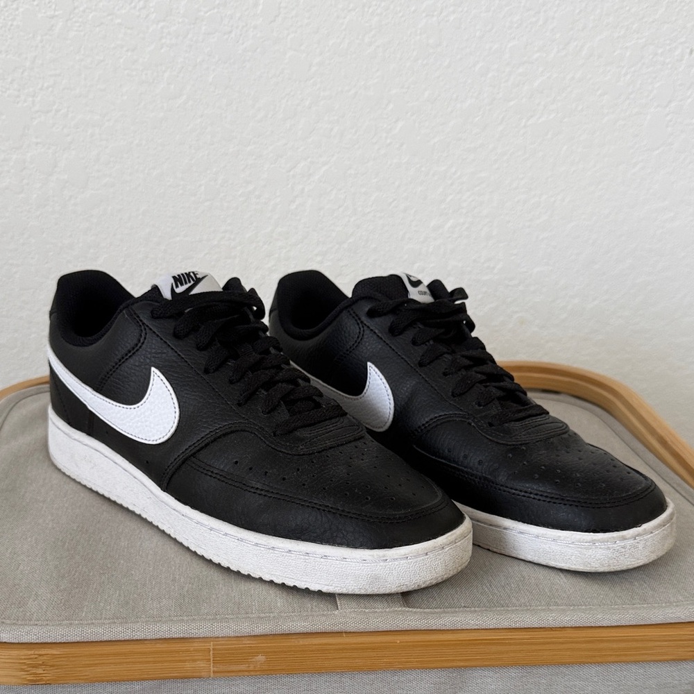 Nike Court Vision Men's Black and White Sneakers CD5463-001